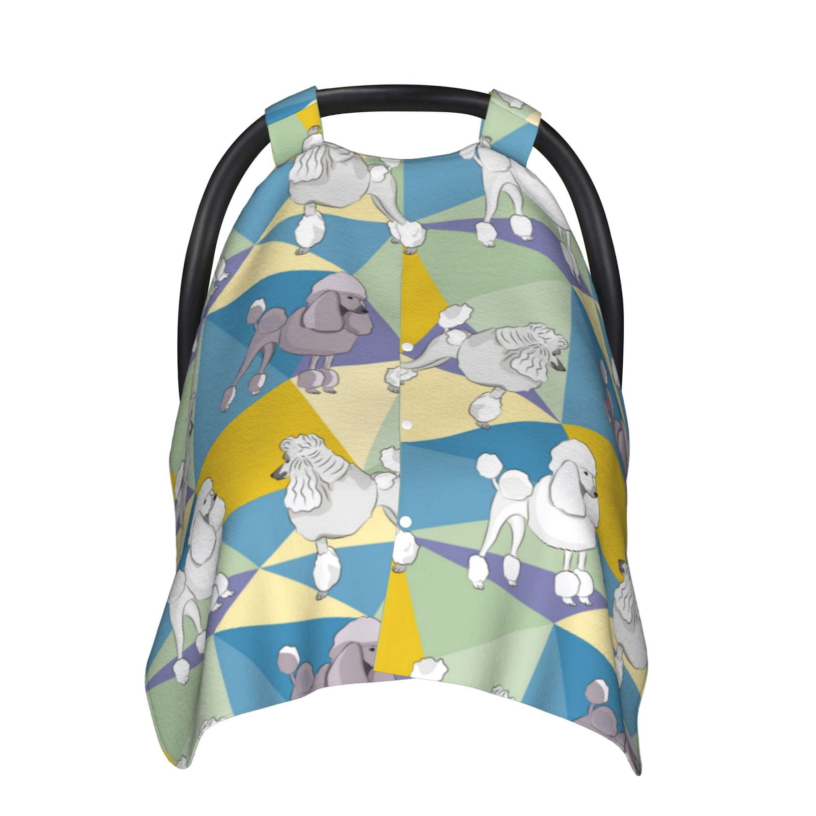 Car Seat Cover Baby - Multicolor Cute Poodle Dog Breathable Infant Car Seat Cover for Baby Carseat, Lightweight Comfort Baby Essentials Must Haves Newborn Stuff for Girl Boy