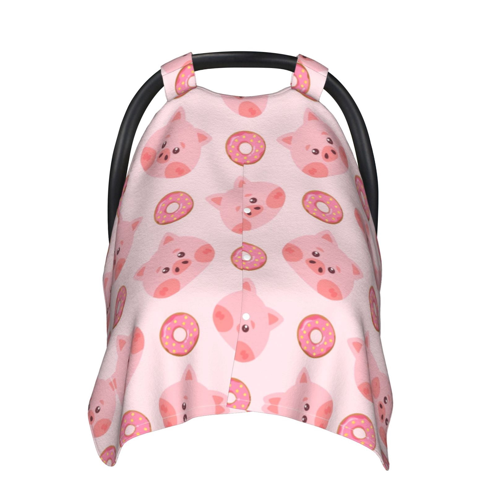 Car Seat Cover Baby - Pigs Head And Donuts Breathable Infant Car Seat Cover for Baby Carseat, Lightweight Comfort Baby Essentials Must Haves Newborn Stuff for Girl Boy