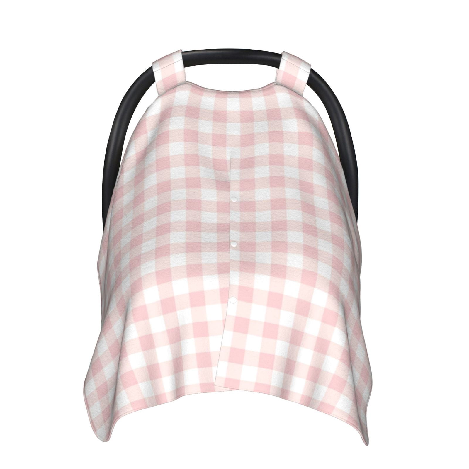 Car Seat Cover Baby - Pink Checkboard Breathable Infant Car Seat Cover for Baby Carseat, Lightweight Comfort Baby Essentials Must Haves Newborn Stuff for Girl Boy