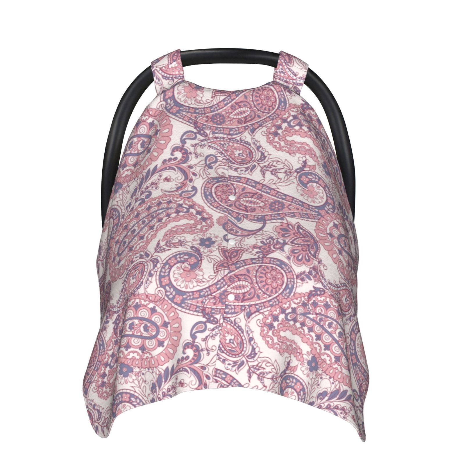 Car Seat Cover Baby - Pink Paisley Breathable Infant Car Seat Cover for Baby Carseat, Lightweight Comfort Baby Essentials Must Haves Newborn Stuff for Girl Boy