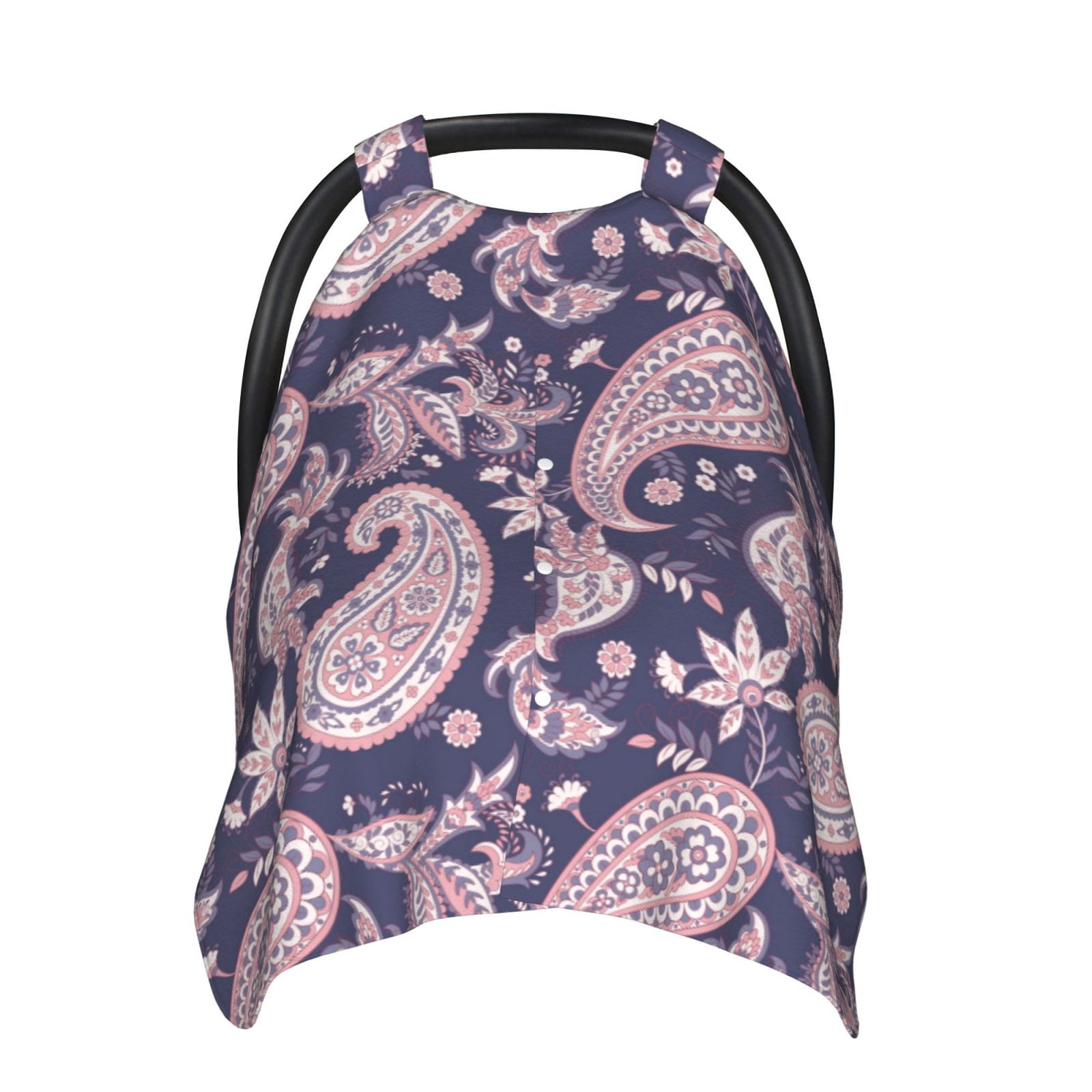 Car Seat Cover Baby - Pink Purple Paisley Breathable Infant Car Seat Cover for Baby Carseat, Lightweight Comfort Baby Essentials Must Haves Newborn Stuff for Girl Boy