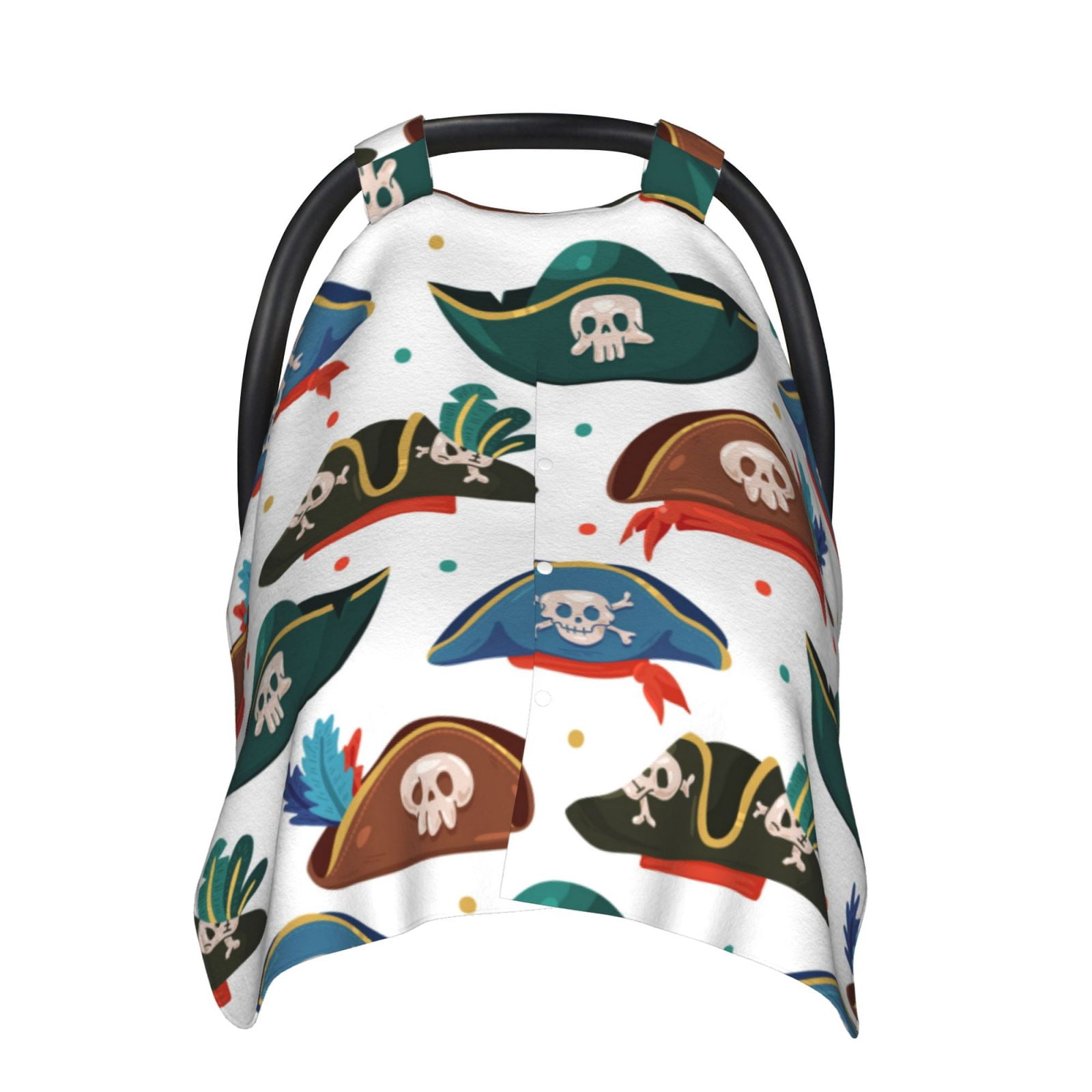 Car Seat Cover Baby - Pirate Hats Breathable Infant Car Seat Cover for Baby Carseat, Lightweight Comfort Baby Essentials Must Haves Newborn Stuff for Girl Boy