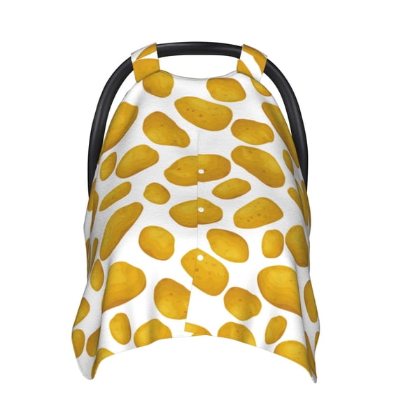 Car Seat Cover Baby - Potato cute Breathable Infant Car Seat Cover for Baby Carseat, Lightweight Comfort Baby Essentials Must Haves Newborn Stuff for Girl Boy