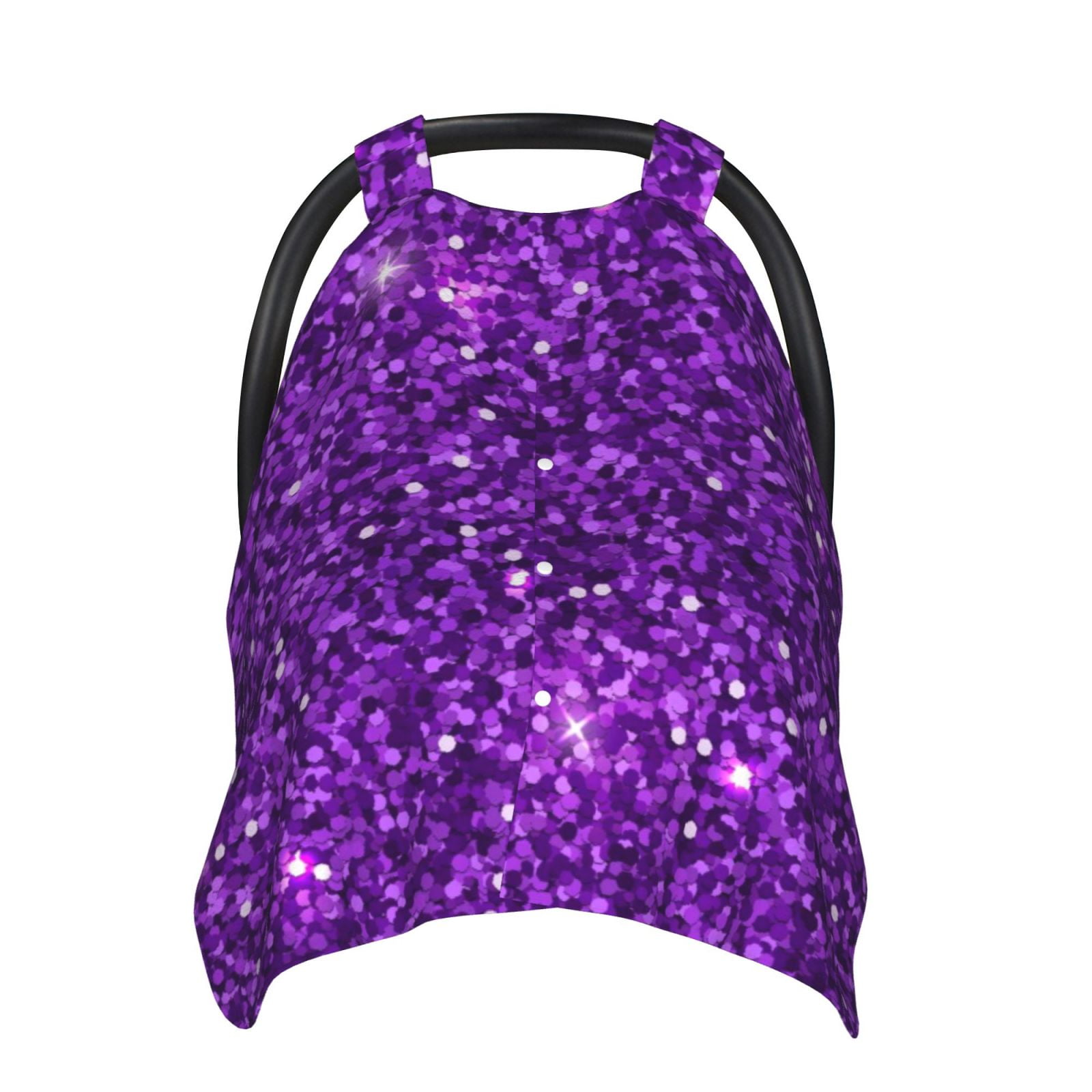 Car Seat Cover Baby - Purple Glitter Breathable Infant Car Seat Cover for Baby Carseat, Lightweight Comfort Baby Essentials Must Haves Newborn Stuff for Girl Boy