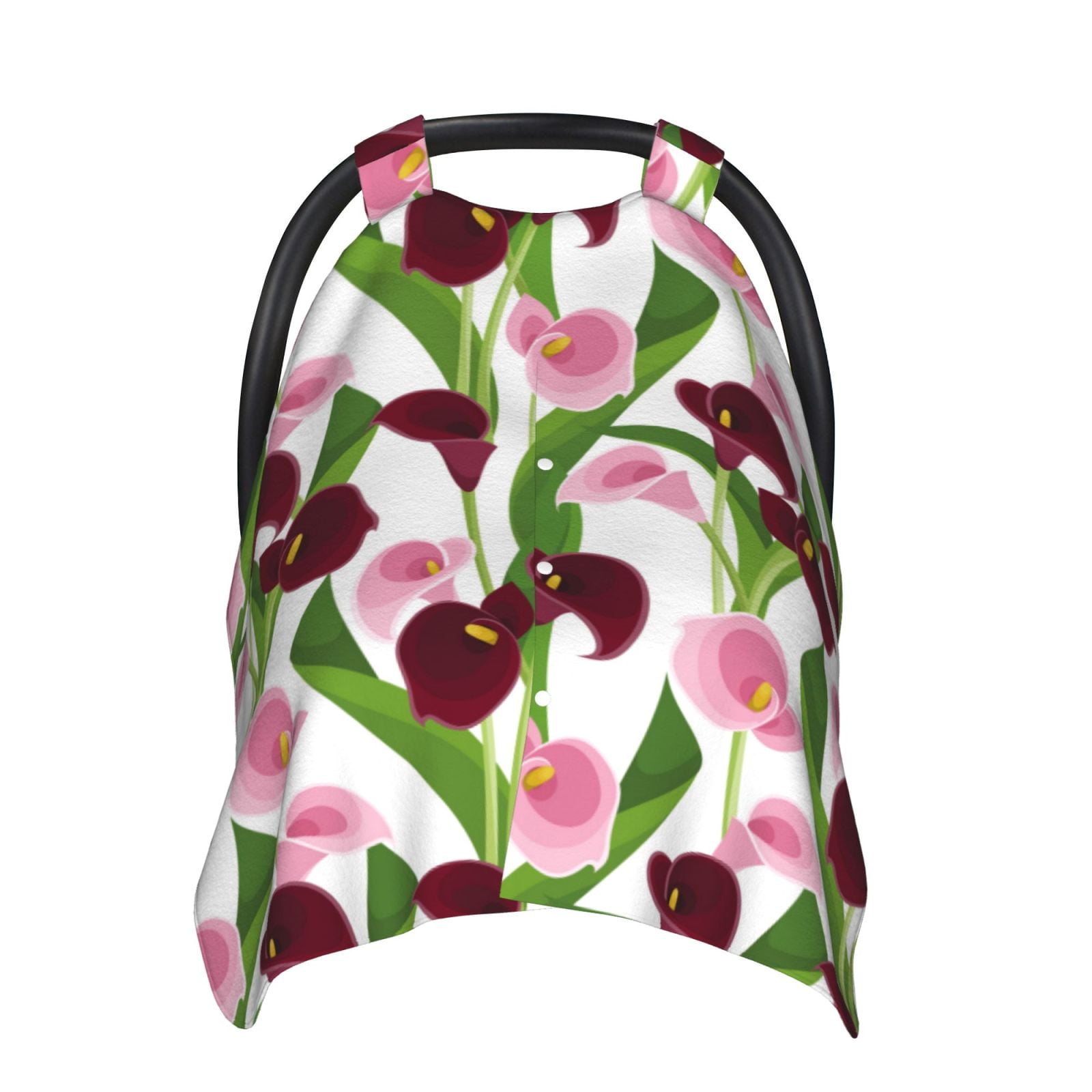 Car Seat Cover Baby - Purple Pink Calla Lily Flowers Breathable Infant Car Seat Cover for Baby Carseat, Lightweight Comfort Baby Essentials Must Haves Newborn Stuff for Girl Boy