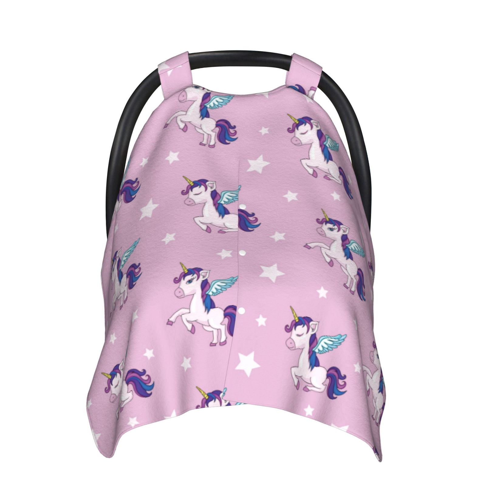 Car Seat Cover Baby - Purple cute pony Breathable Infant Car Seat Cover for Baby Carseat, Lightweight Comfort Baby Essentials Must Haves Newborn Stuff for Girl Boy