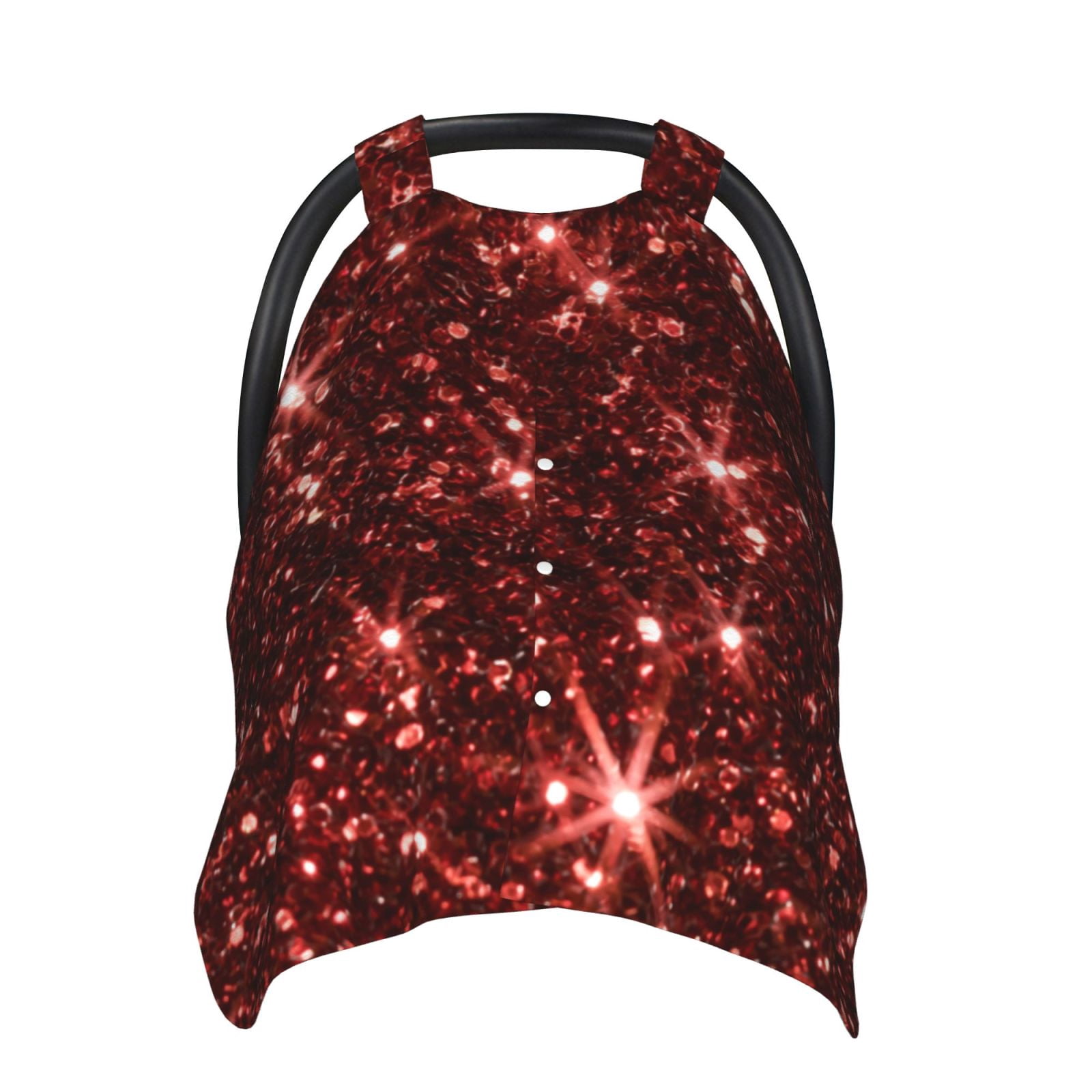Car Seat Cover Baby - Red Glitter Texture Breathable Infant Car Seat Cover for Baby Carseat, Lightweight Comfort Baby Essentials Must Haves Newborn Stuff for Girl Boy