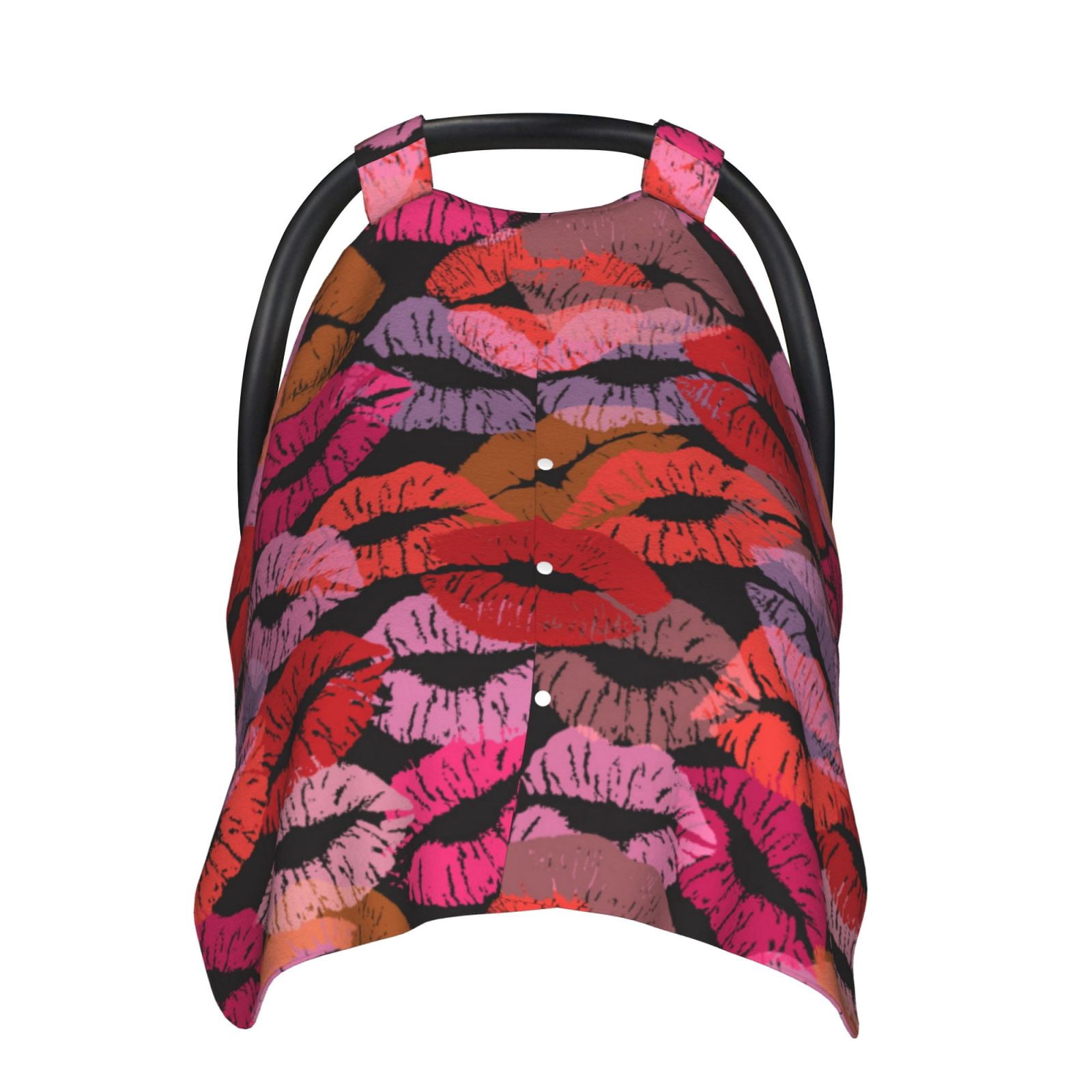 Car Seat Cover Baby - Red Lips Kissing Breathable Infant Car Seat Cover for Baby Carseat, Lightweight Comfort Baby Essentials Must Haves Newborn Stuff for Girl Boy
