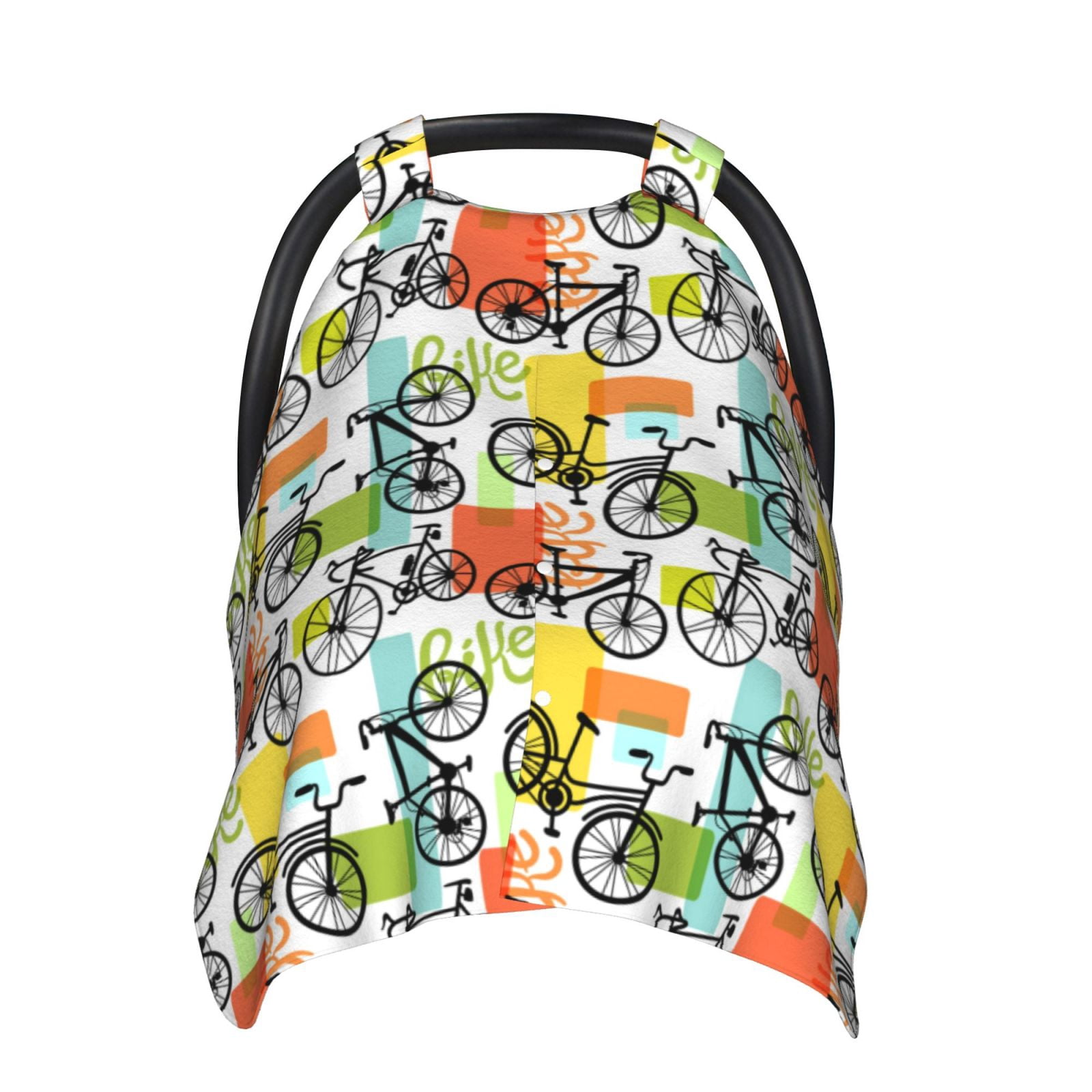 Car Seat Cover Baby - Retro Bike Breathable Infant Car Seat Cover for Baby Carseat, Lightweight Comfort Baby Essentials Must Haves Newborn Stuff for Girl Boy
