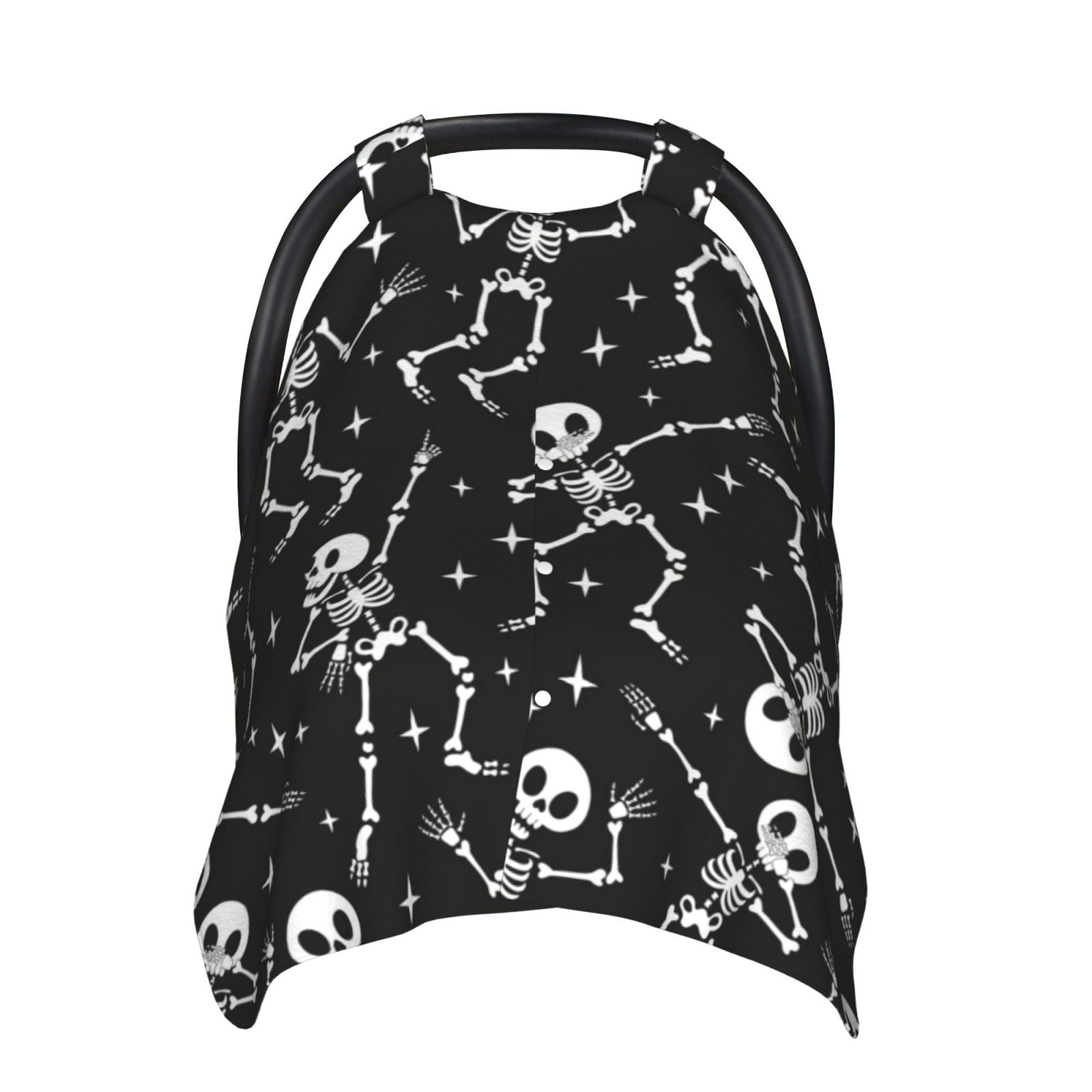 Car Seat Cover Baby - Retro Skeleton Dancing On Halloween Party Breathable Infant Car Seat Cover for Baby Carseat, Lightweight Comfort Baby Essentials Must Haves Newborn Stuff for Girl Boy