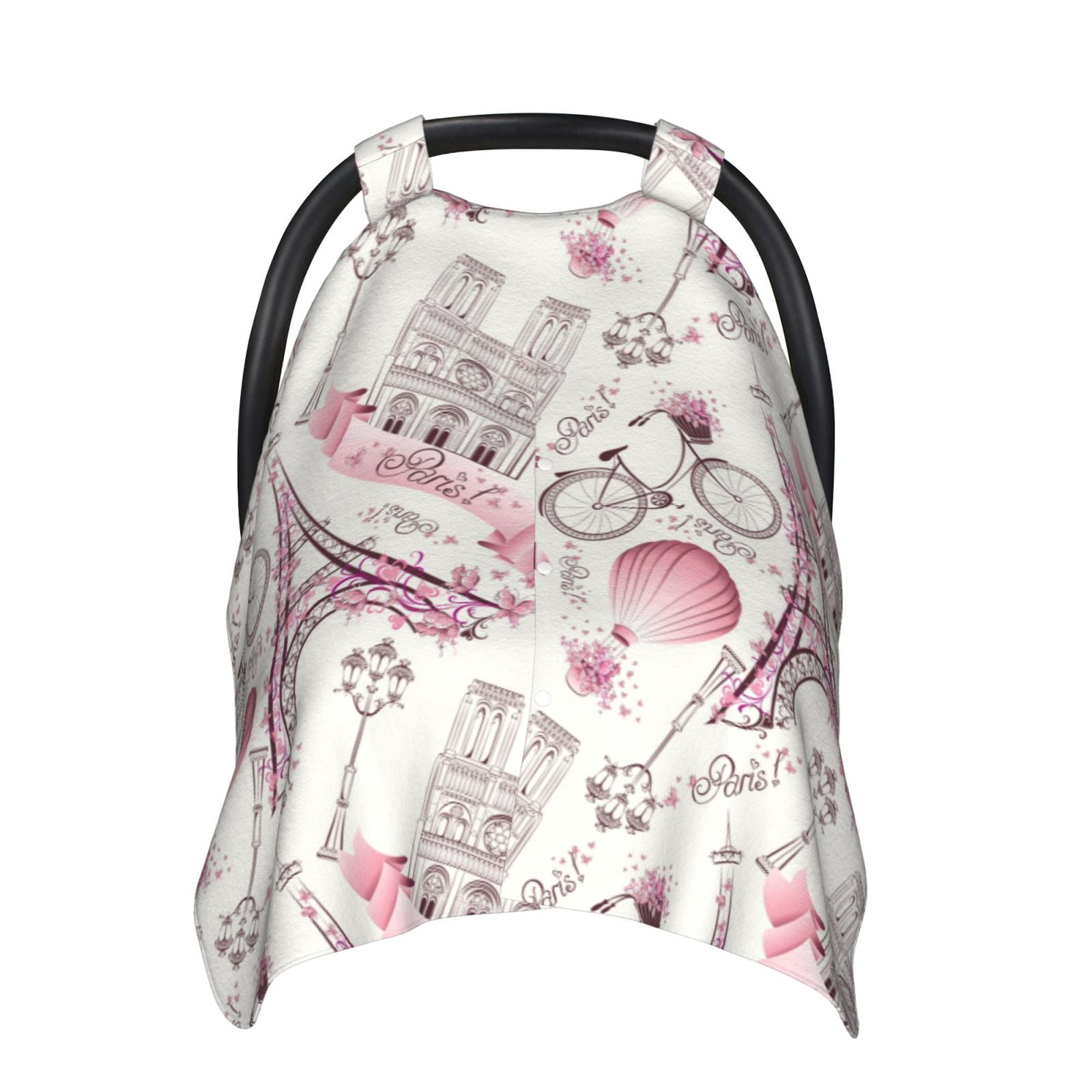 Car Seat Cover Baby - Romantic Travel In Paris Breathable Infant Car Seat Cover for Baby Carseat, Lightweight Comfort Baby Essentials Must Haves Newborn Stuff for Girl Boy