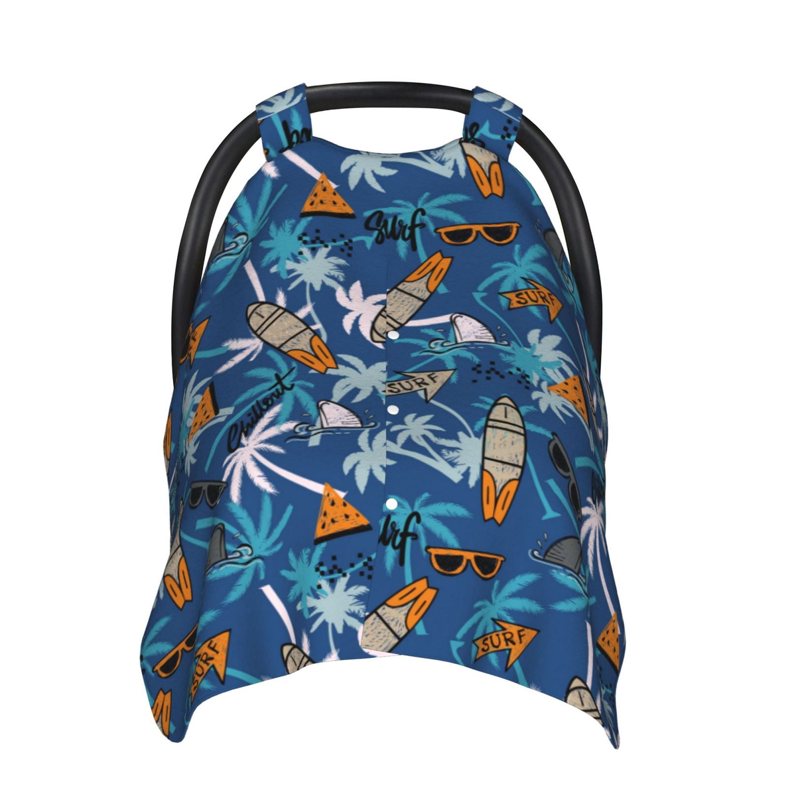 Car Seat Cover Baby - Shark Skateboard Coconut Tree Breathable Infant Car Seat Cover for Baby Carseat, Lightweight Comfort Baby Essentials Must Haves Newborn Stuff for Girl Boy