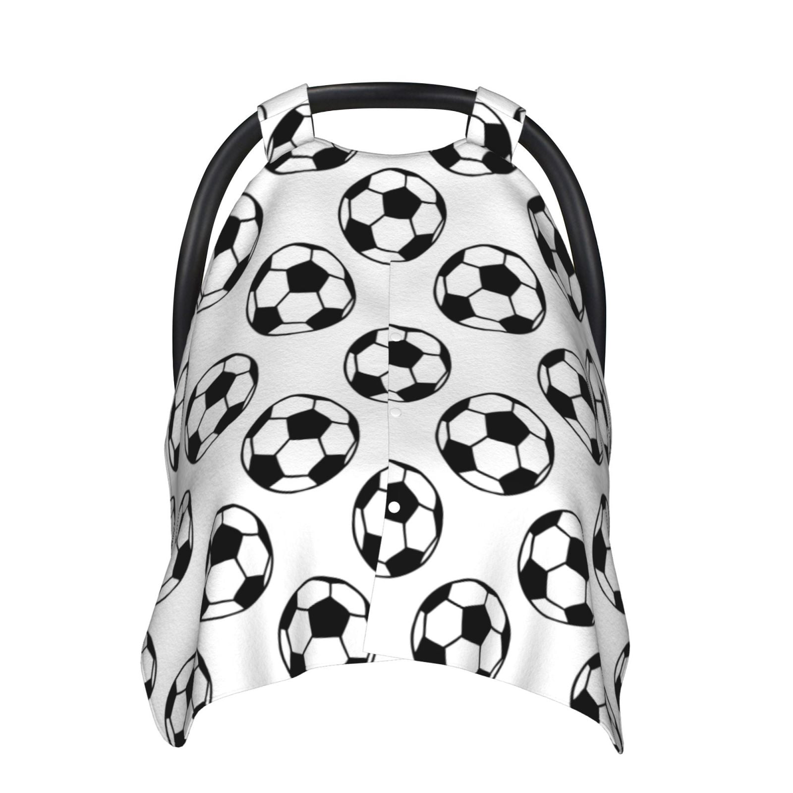 Car Seat Cover Baby - Soccer football balls white cool Breathable Infant Car Seat Cover for Baby Carseat, Lightweight Comfort Baby Essentials Must Haves Newborn Stuff for Girl Boy