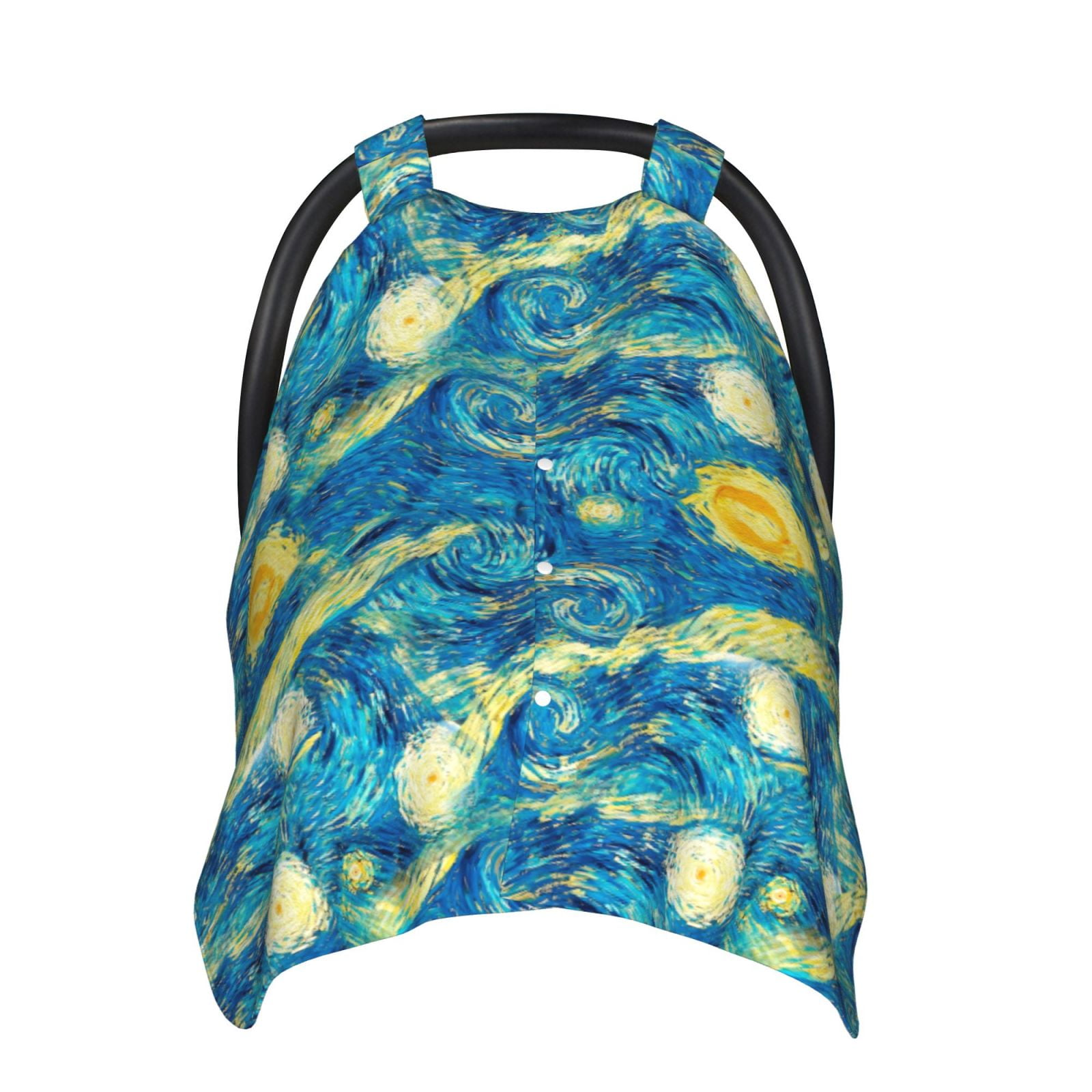 Car Seat Cover Baby Staring Night blue vintage Breathable Infant Car