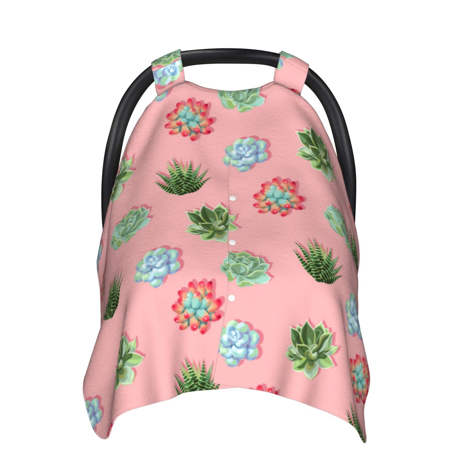 Car Seat Cover Baby - Succulents pink Breathable Infant Car Seat Cover for Baby Carseat, Lightweight Comfort Baby Essentials Must Haves Newborn Stuff for Girl Boy
