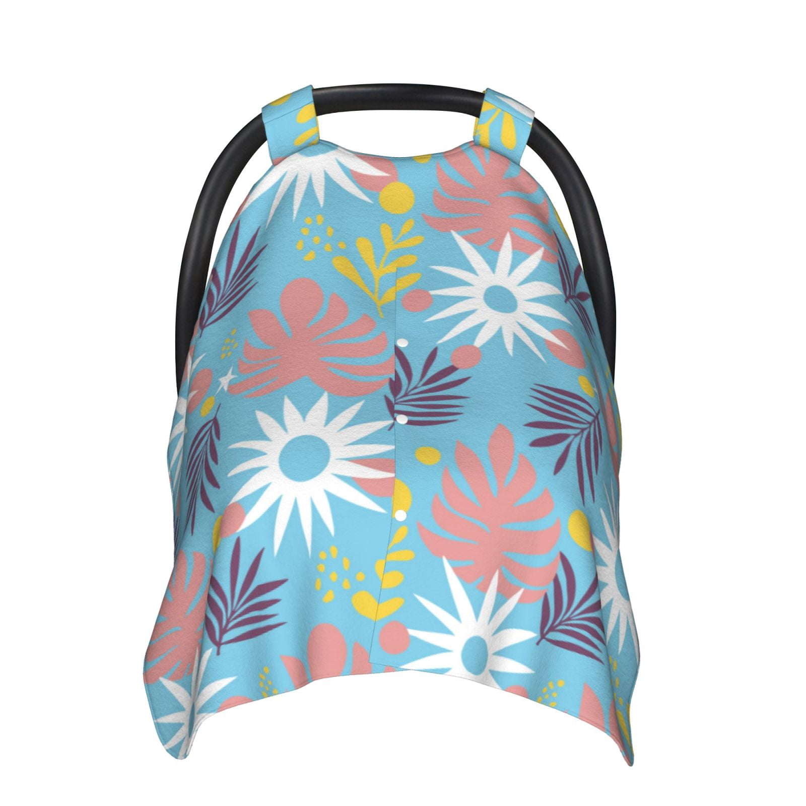 Car Seat Cover Baby - Summer Foliage Breathable Infant Car Seat Cover for Baby Carseat, Lightweight Comfort Baby Essentials Must Haves Newborn Stuff for Girl Boy