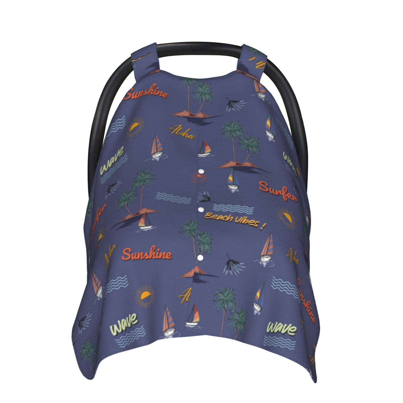 Car Seat Cover Baby - Summer beach island Breathable Infant Car Seat Cover for Baby Carseat, Lightweight Comfort Baby Essentials Must Haves Newborn Stuff for Girl Boy