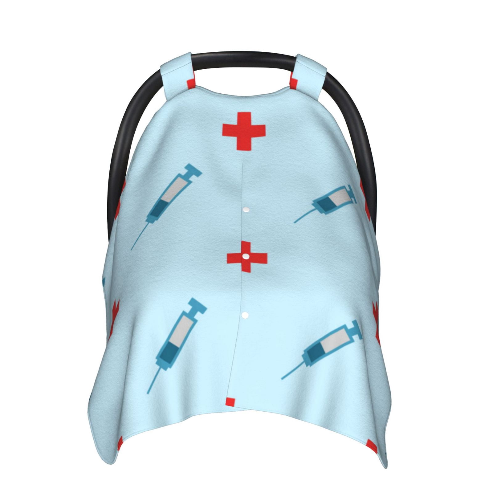 Car Seat Cover Baby - Syringe And Red Cross Breathable Infant Car Seat Cover for Baby Carseat, Lightweight Comfort Baby Essentials Must Haves Newborn Stuff for Girl Boy