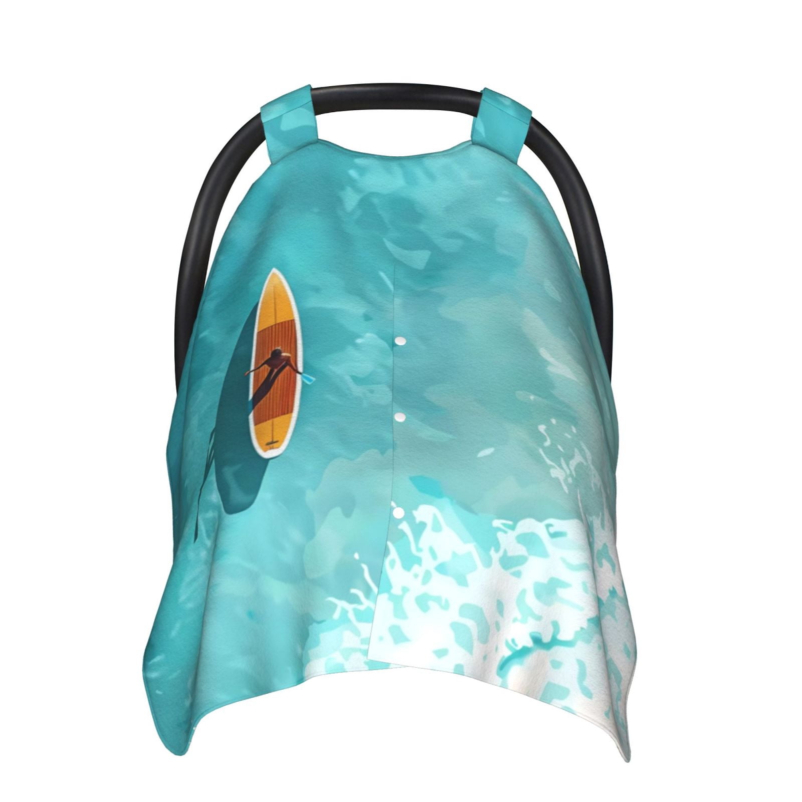 Car Seat Cover Baby - Tranquil Ocean Canoe Journey Breathable Infant Car Seat Cover for Baby Carseat, Lightweight Comfort Baby Essentials Must Haves Newborn Stuff for Girl Boy