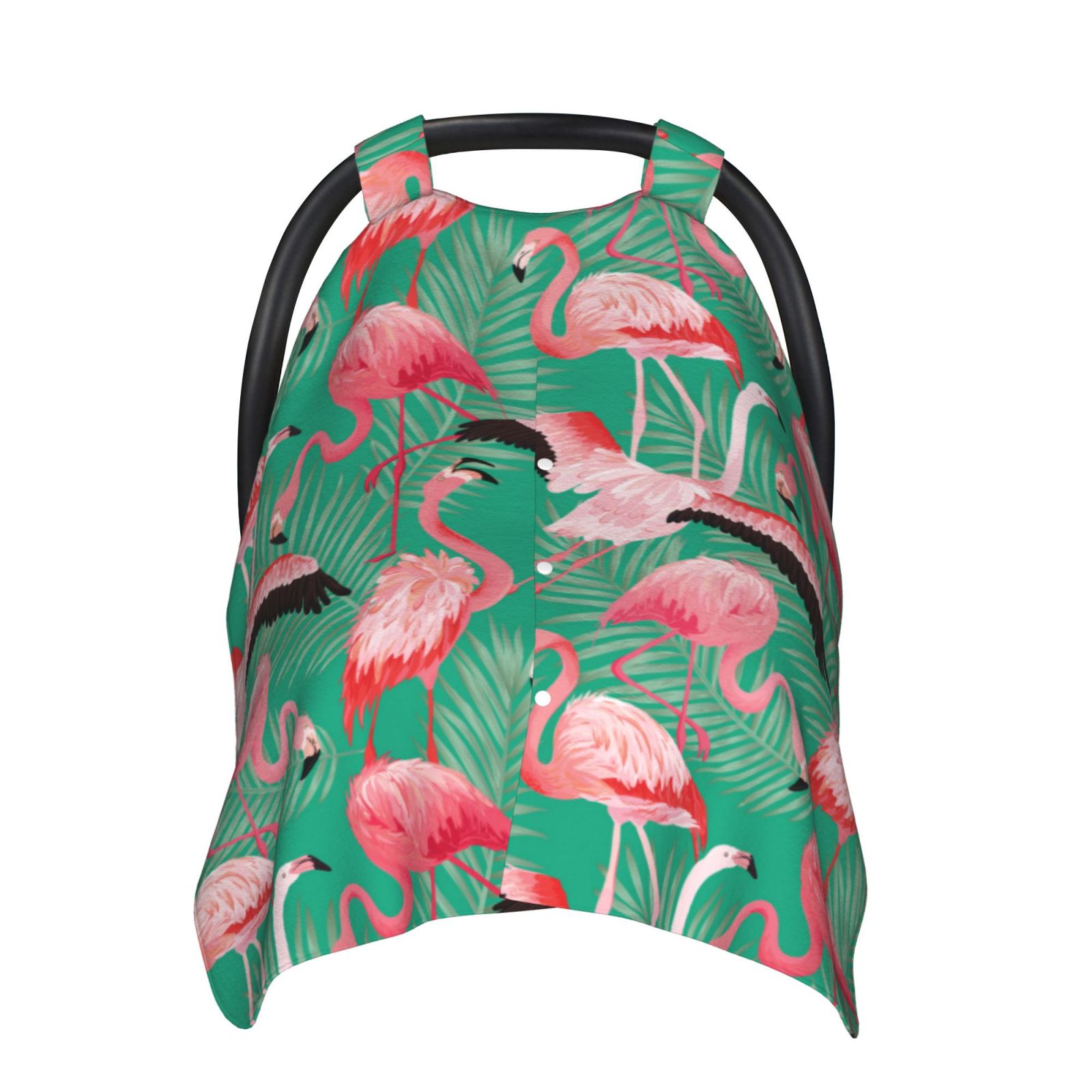 Car Seat Cover Baby - Tropical Flamingo A Breathable Infant Car Seat Cover for Baby Carseat, Lightweight Comfort Baby Essentials Must Haves Newborn Stuff for Girl Boy