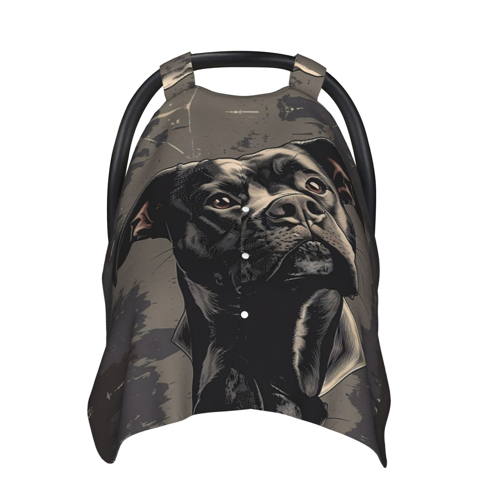 Car Seat Cover Baby - Vintage Dog Illustration Breathable Infant Car Seat Cover for Baby Carseat, Lightweight Comfort Baby Essentials Must Haves Newborn Stuff for Girl Boy