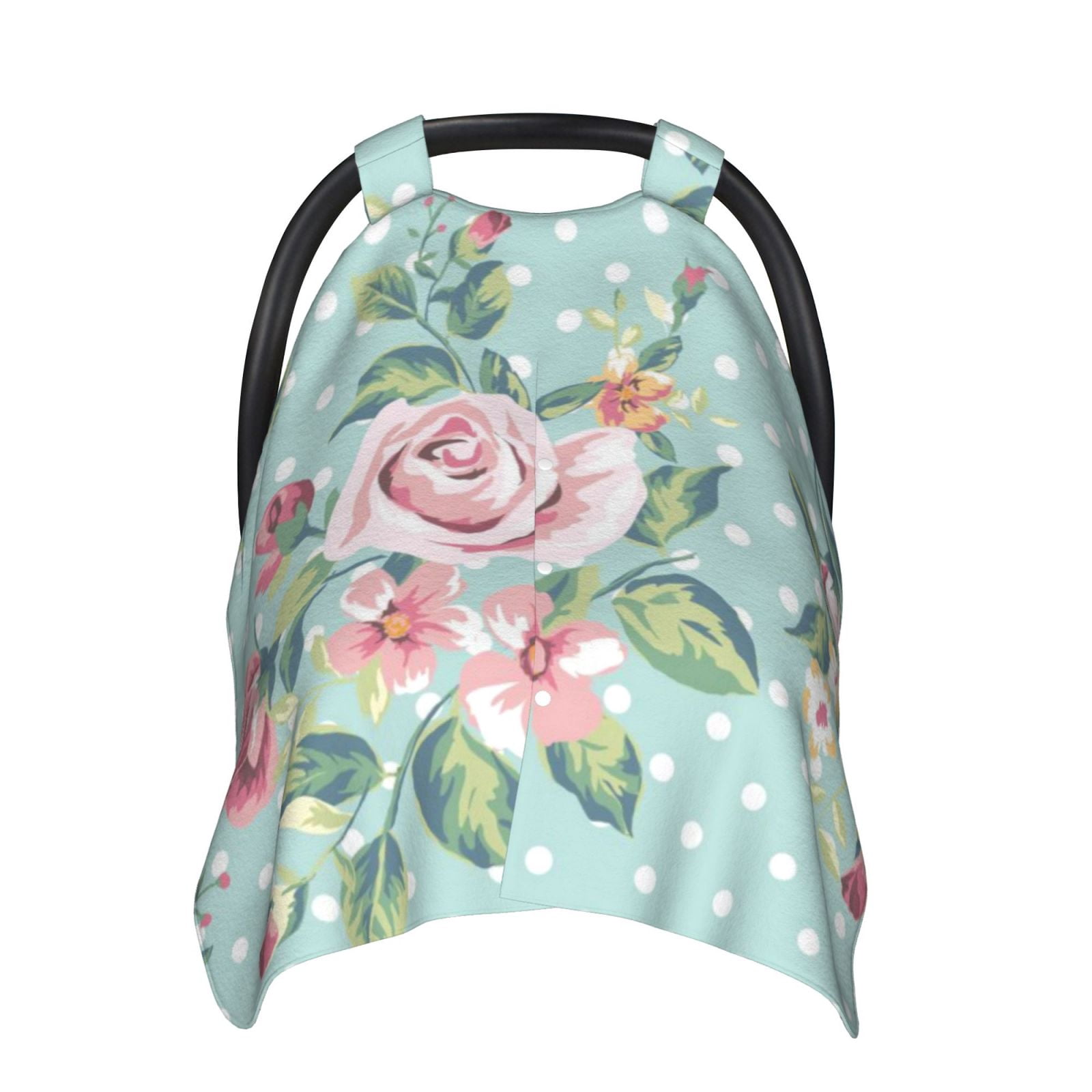 Car Seat Cover Baby - Vintage Floral (2) Breathable Infant Car Seat Cover for Baby Carseat, Lightweight Comfort Baby Essentials Must Haves Newborn Stuff for Girl Boy
