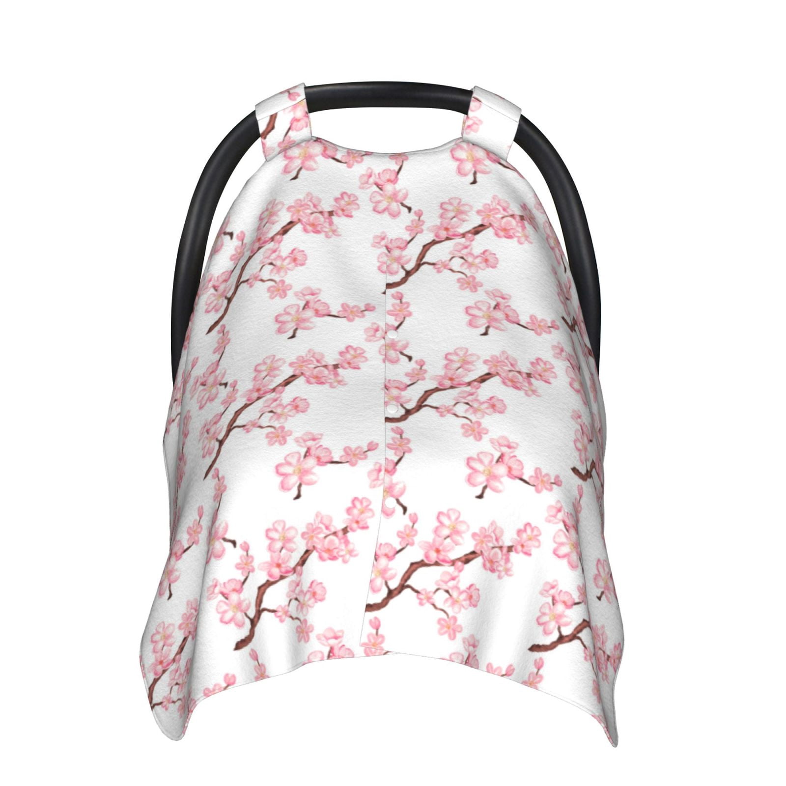 Car Seat Cover Baby - Watercolor floral pink berry blossom Breathable Infant Car Seat Cover for Baby Carseat, Lightweight Comfort Baby Essentials Must Haves Newborn Stuff for Girl Boy