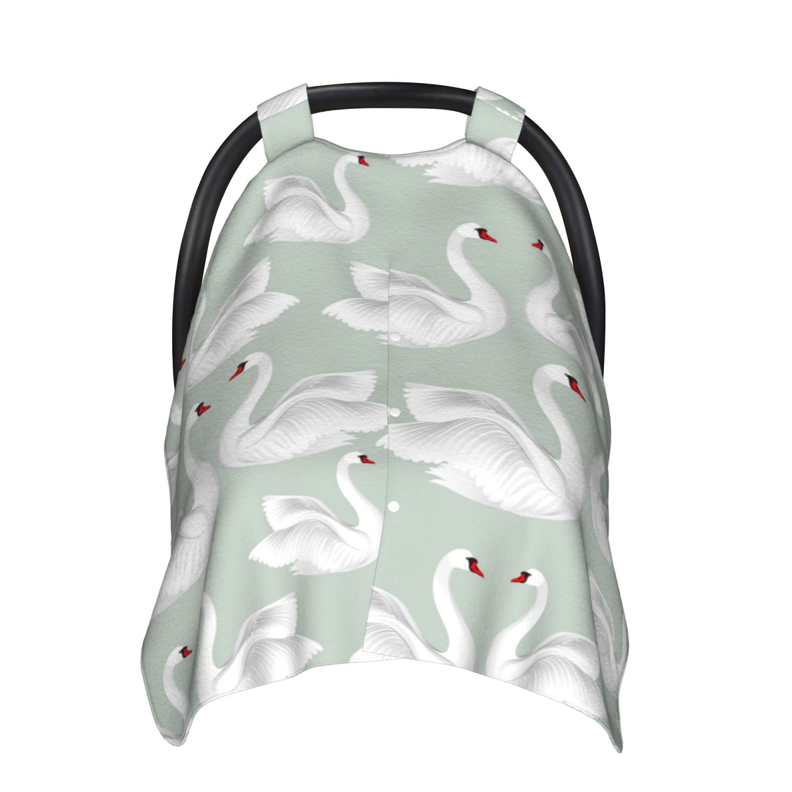 Car Seat Cover Baby - White Birds Breathable Infant Car Seat Cover for Baby Carseat, Lightweight Comfort Baby Essentials Must Haves Newborn Stuff for Girl Boy