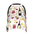 thumbnail image 1 of Car Seat Cover Baby - Wine Print No.J935 Breathable Infant Car Seat Cover for Baby Carseat, Lightweight Comfort Baby Essentials Must Haves Newborn Stuff for Girl Boy, 1 of 7