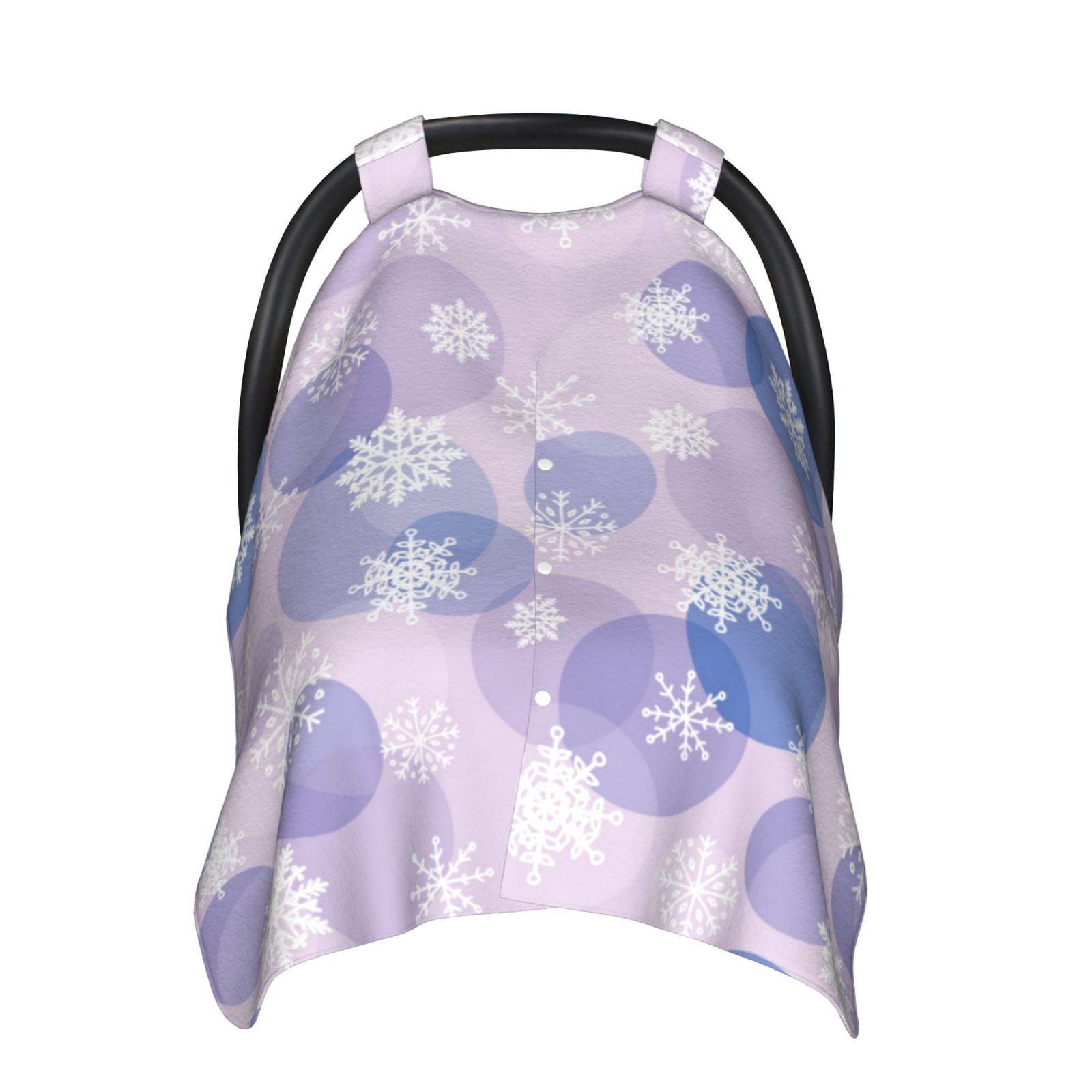Car Seat Cover Baby - Winter With Snowflakes Breathable Infant Car Seat Cover for Baby Carseat, Lightweight Comfort Baby Essentials Must Haves Newborn Stuff for Girl Boy
