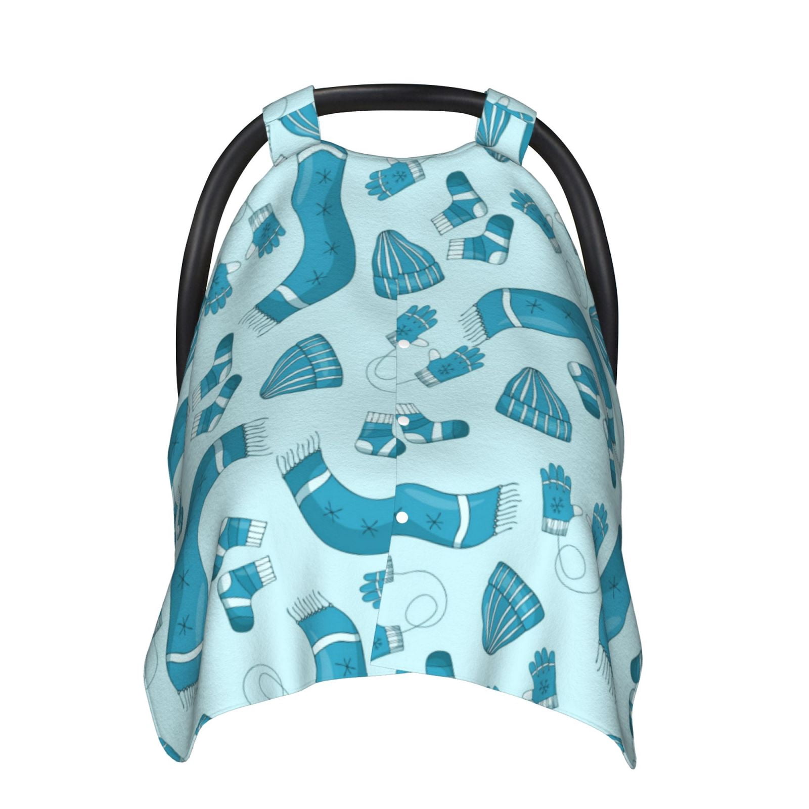 Car Seat Cover Baby - Winter Warmth Blue Knitted Breathable Infant Car Seat Cover for Baby Carseat, Lightweight Comfort Baby Essentials Must Haves Newborn Stuff for Girl Boy