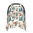 thumbnail image 1 of Car Seat Cover Baby, Winter Woodland Friends Baby Car Seat Cover for Baby Boys Girls Newborn , Infant Car Seat Canopy Cover Nursing Breastfeeding Cover Warm Blanket, 1 of 7