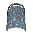 thumbnail image 1 of Car Seat Cover Baby - anchor rudder net vintage Breathable Infant Car Seat Cover for Baby Carseat, Lightweight Comfort Baby Essentials Must Haves Newborn Stuff for Girl Boy, 1 of 7