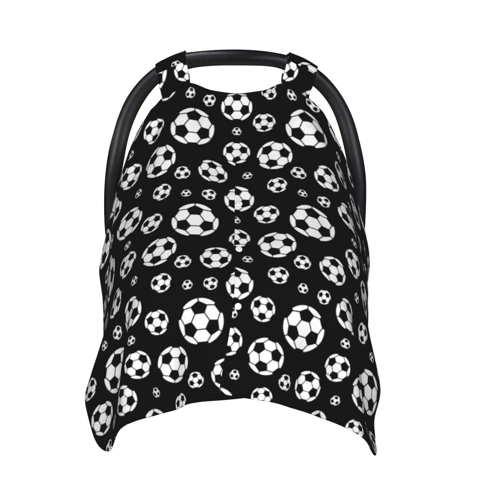 Car Seat Cover Baby - black soccer ball Football Breathable Infant Car Seat Cover for Baby Carseat, Lightweight Comfort Baby Essentials Must Haves Newborn Stuff for Girl Boy