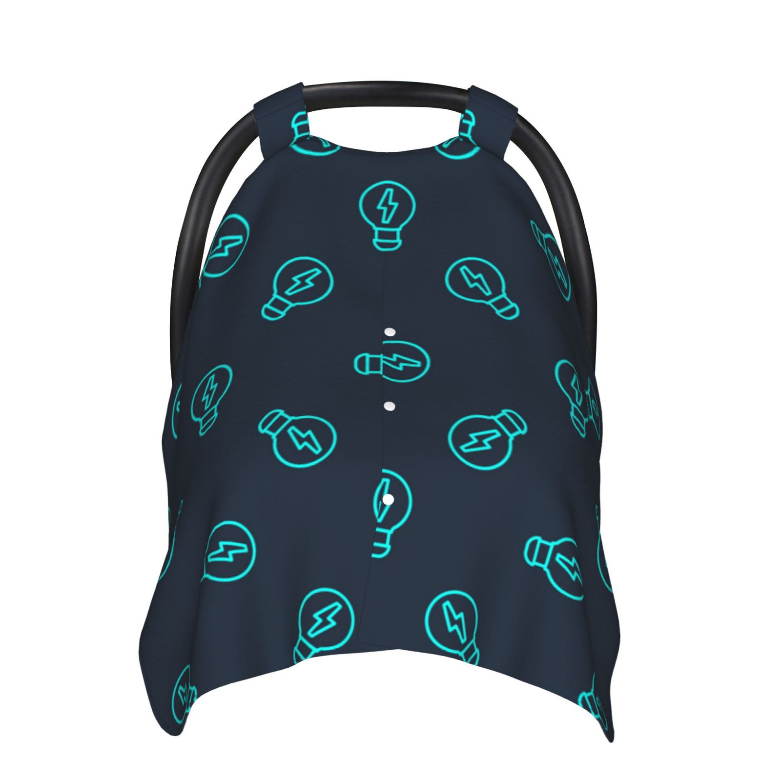 Car Seat Cover Baby - blue Light Bulbs print Breathable Infant Car Seat Cover for Baby Carseat, Lightweight Comfort Baby Essentials Must Haves Newborn Stuff for Girl Boy