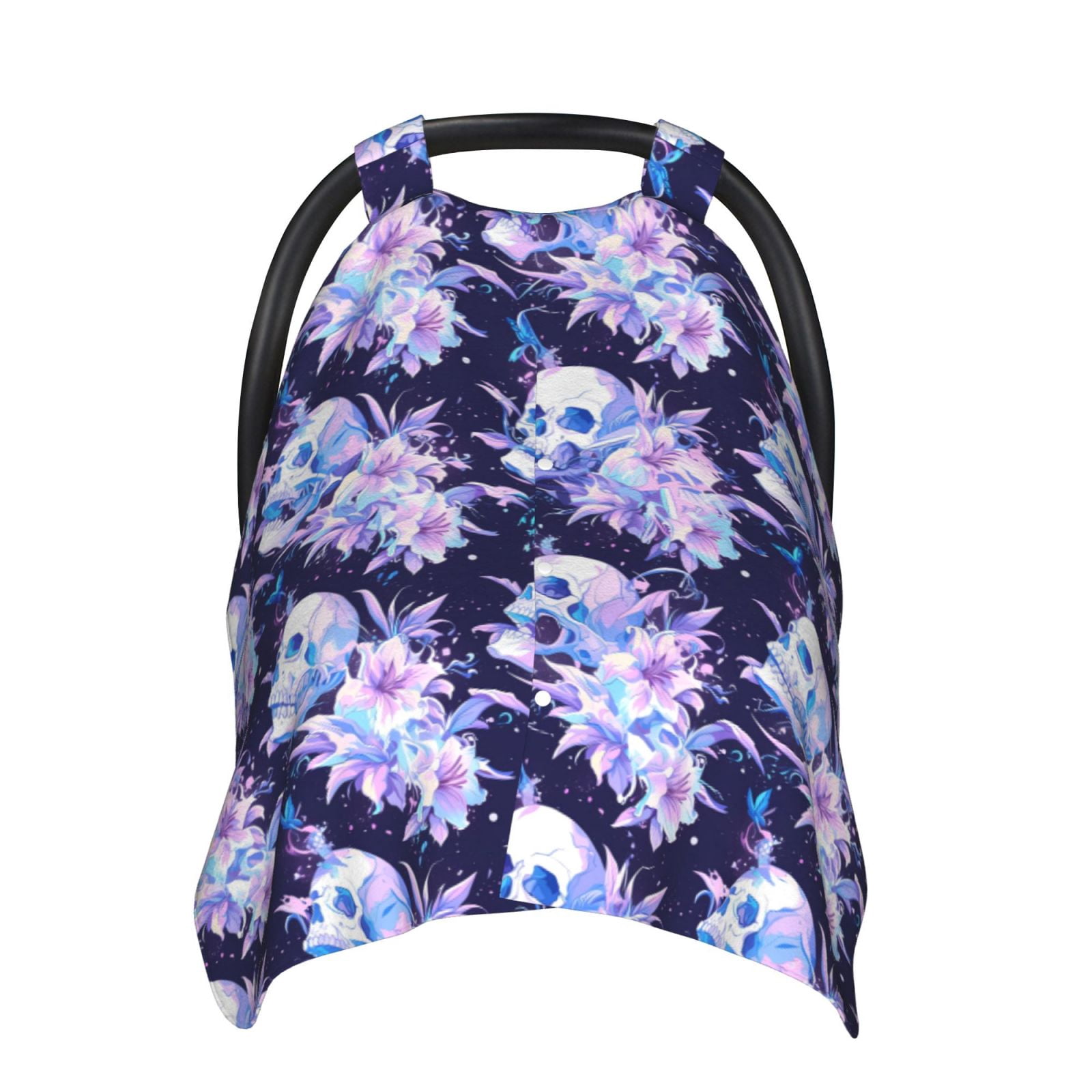 Car Seat Cover Baby - blue starry sky Skull flower Breathable Infant Car Seat Cover for Baby Carseat, Lightweight Comfort Baby Essentials Must Haves Newborn Stuff for Girl Boy