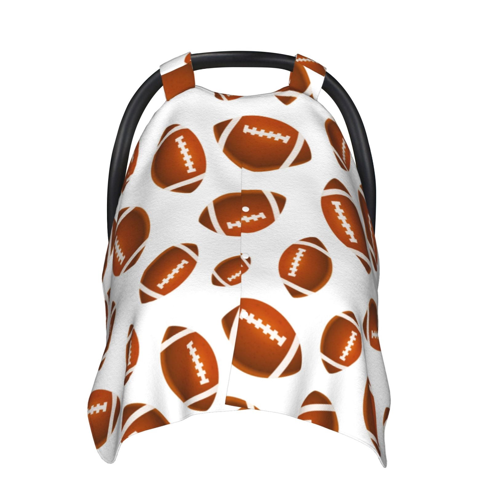 Car Seat Cover Baby - bright rugby American football white Breathable Infant Car Seat Cover for Baby Carseat, Lightweight Comfort Baby Essentials Must Haves Newborn Stuff for Girl Boy
