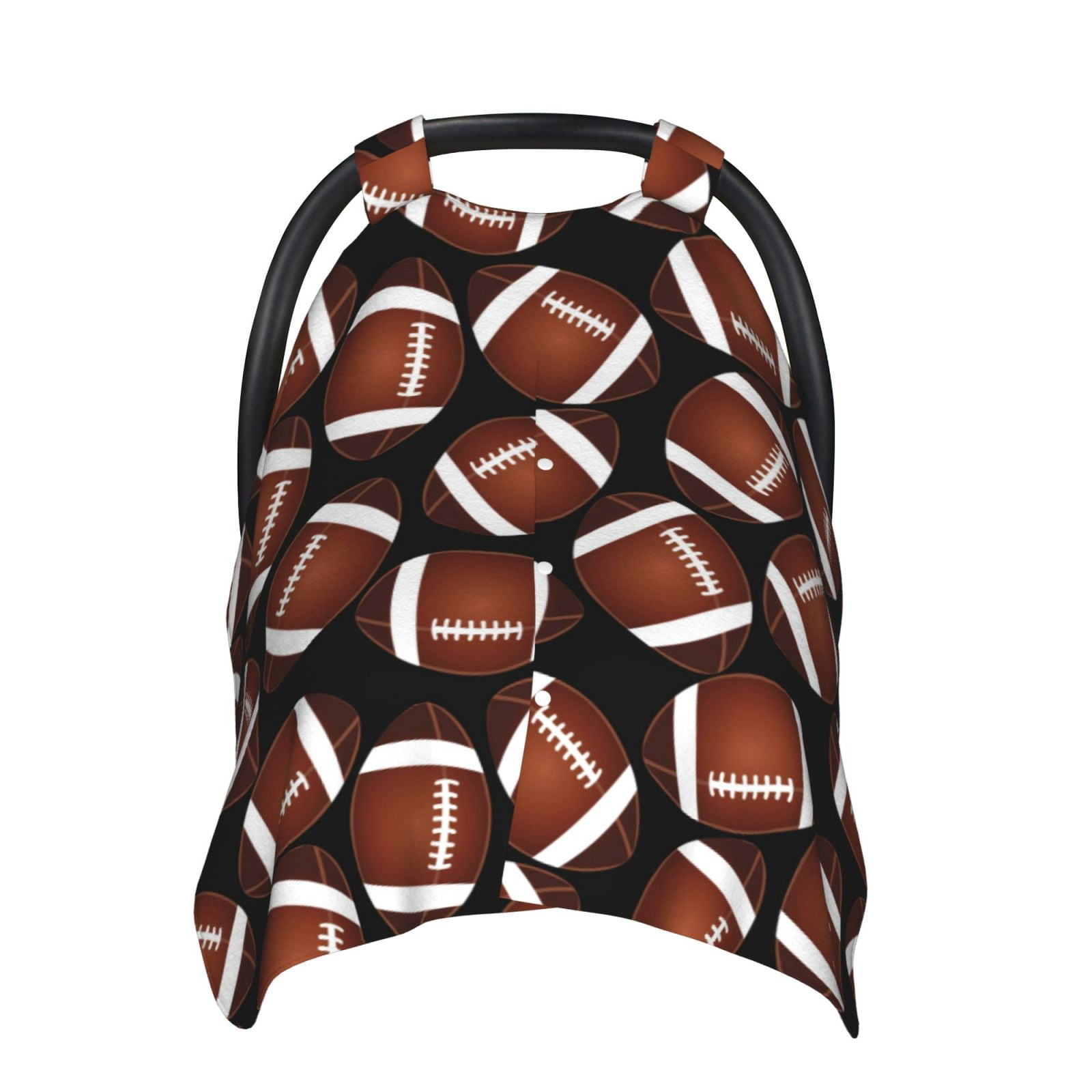 Car Seat Cover Baby - brown American Football black Breathable Infant Car Seat Cover for Baby Carseat, Lightweight Comfort Baby Essentials Must Haves Newborn Stuff for Girl Boy