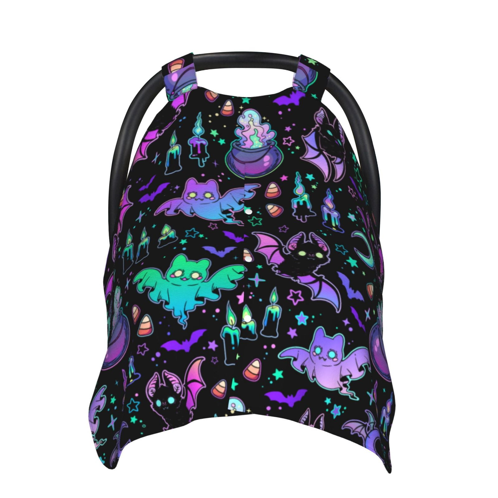 Car Seat Cover Baby - cartoon bat halloween Breathable Infant Car Seat Cover for Baby Carseat, Lightweight Comfort Baby Essentials Must Haves Newborn Stuff for Girl Boy