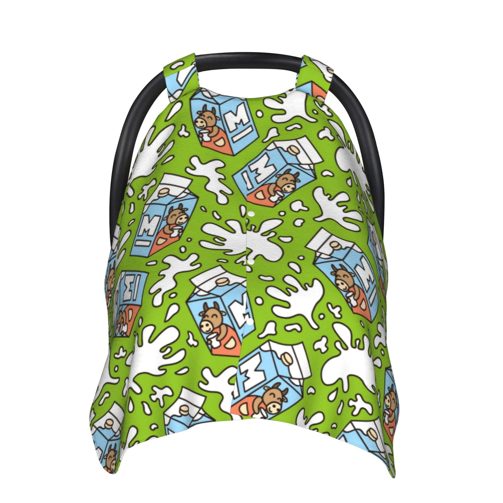 Car Seat Cover Baby - cartoon milk cow Breathable Infant Car Seat Cover for Baby Carseat, Lightweight Comfort Baby Essentials Must Haves Newborn Stuff for Girl Boy