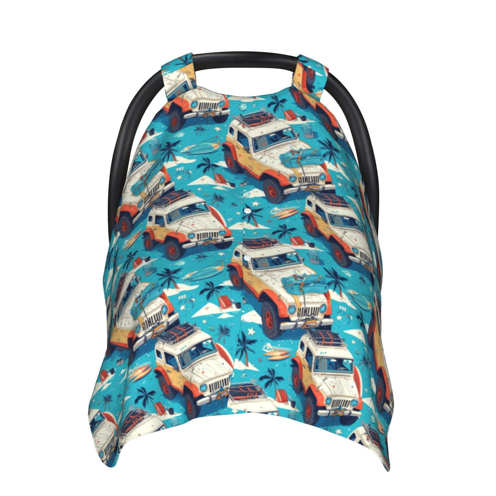 Car Seat Cover Baby - coconut tree travel SUV Breathable Infant Car Seat Cover for Baby Carseat, Lightweight Comfort Baby Essentials Must Haves Newborn Stuff for Girl Boy
