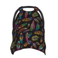 Car Seat Cover Baby, colorful feathers_A Baby Car Seat Cover for Baby