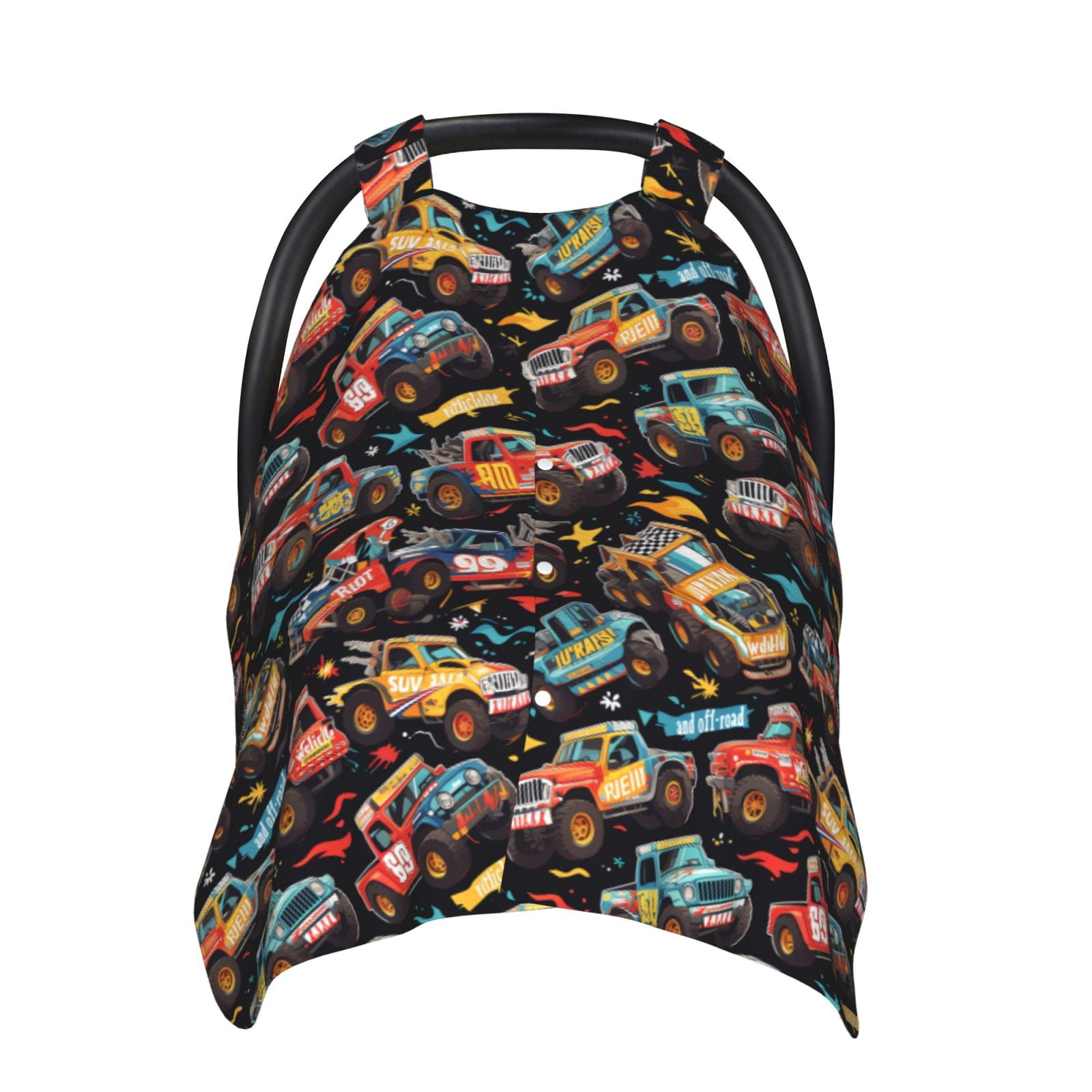 Car Seat Cover Baby - colorful off road racing Breathable Infant Car Seat Cover for Baby Carseat, Lightweight Comfort Baby Essentials Must Haves Newborn Stuff for Girl Boy