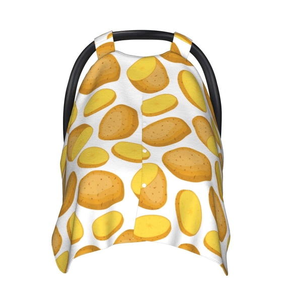 Car Seat Cover Baby - cute Potato Breathable Infant Car Seat Cover for Baby Carseat, Lightweight Comfort Baby Essentials Must Haves Newborn Stuff for Girl Boy