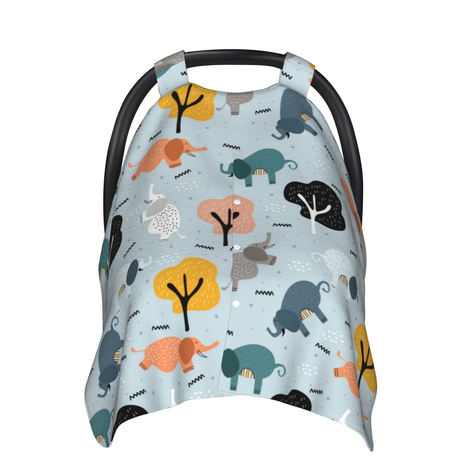 Car Seat Cover Baby - elephant tree Breathable Infant Car Seat Cover for Baby Carseat, Lightweight Comfort Baby Essentials Must Haves Newborn Stuff for Girl Boy