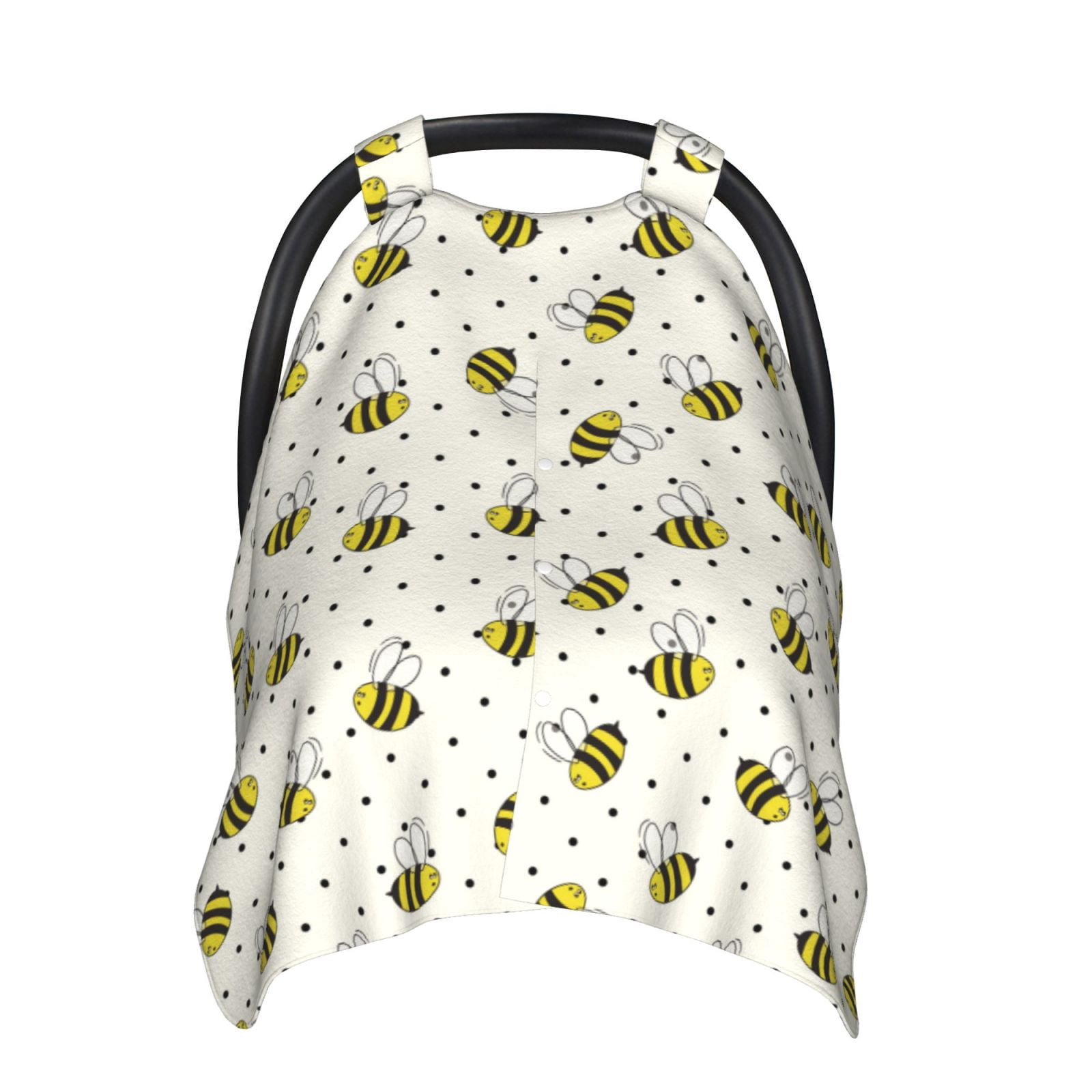 Car Seat Cover Baby - funny bees polka dots Breathable Infant Car Seat Cover for Baby Carseat, Lightweight Comfort Baby Essentials Must Haves Newborn Stuff for Girl Boy