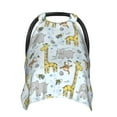 Car Seat Cover Baby, giraffe monkey_A Baby Car Seat Cover for Baby Boys