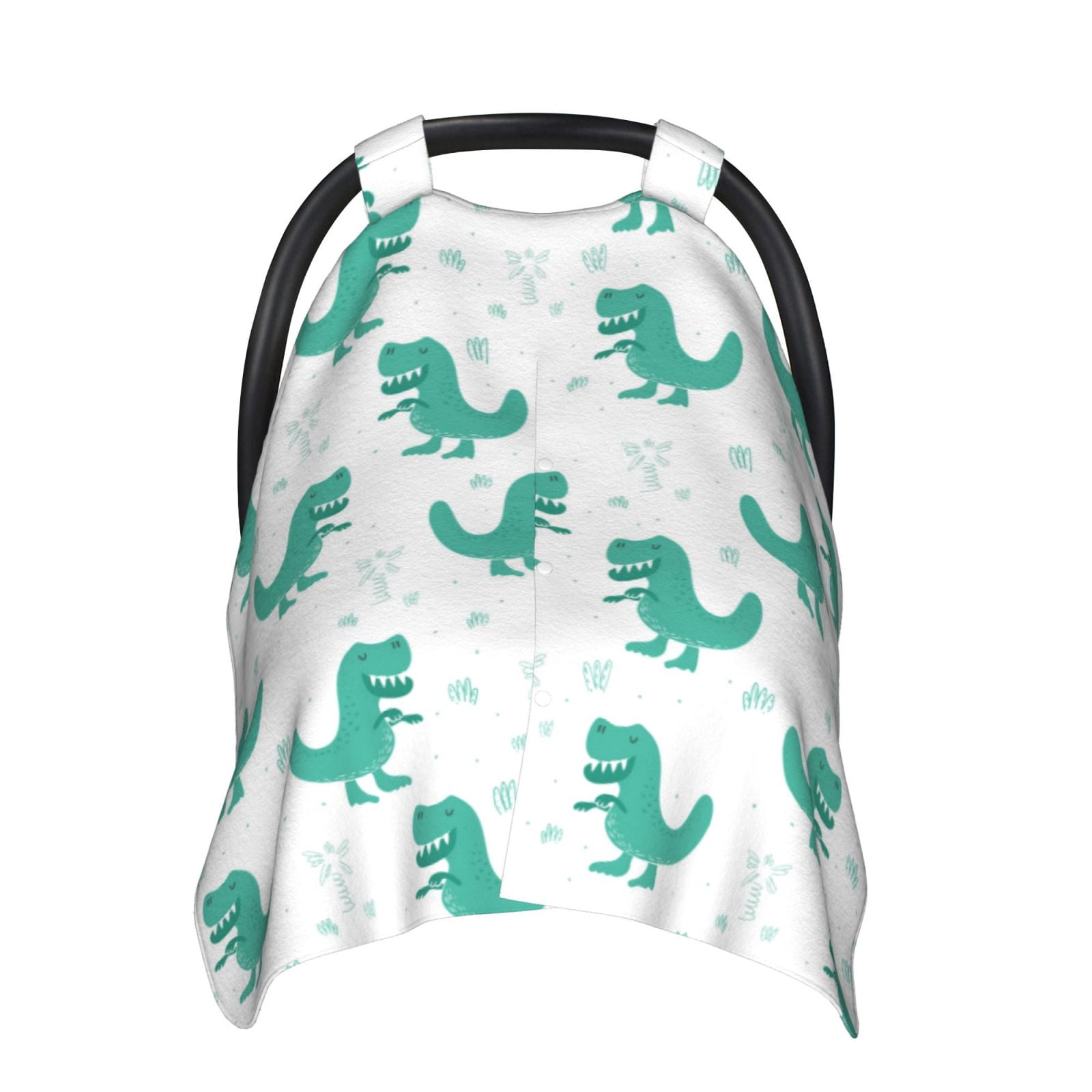 Car Seat Cover Baby - green Dinosaur print Breathable Infant Car Seat Cover for Baby Carseat, Lightweight Comfort Baby Essentials Must Haves Newborn Stuff for Girl Boy