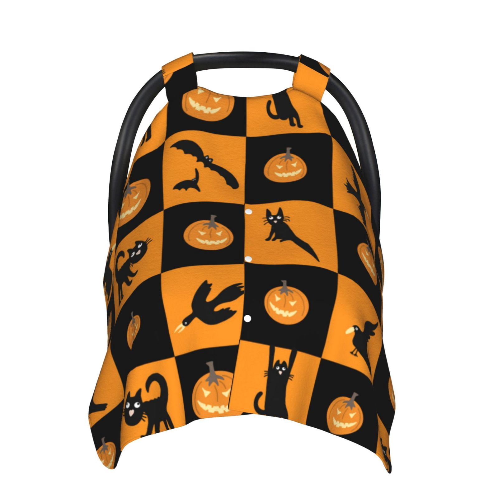 Car Seat Cover Baby - halloween pumpkins crow cat Breathable Infant Car Seat Cover for Baby Carseat, Lightweight Comfort Baby Essentials Must Haves Newborn Stuff for Girl Boy