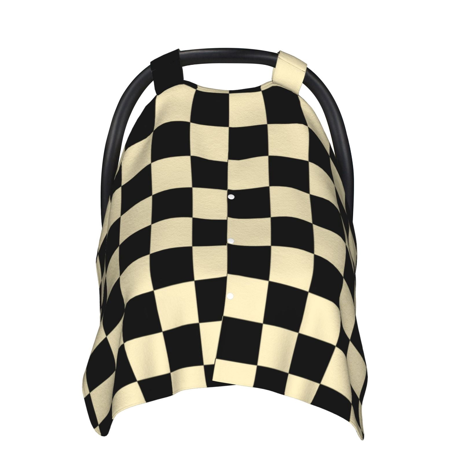 Car Seat Cover Baby - khaki black checkered Breathable Infant Car Seat Cover for Baby Carseat, Lightweight Comfort Baby Essentials Must Haves Newborn Stuff for Girl Boy